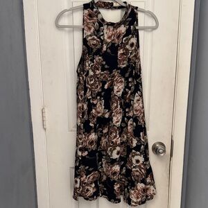IJOAH Floral A-Line Halter Dress